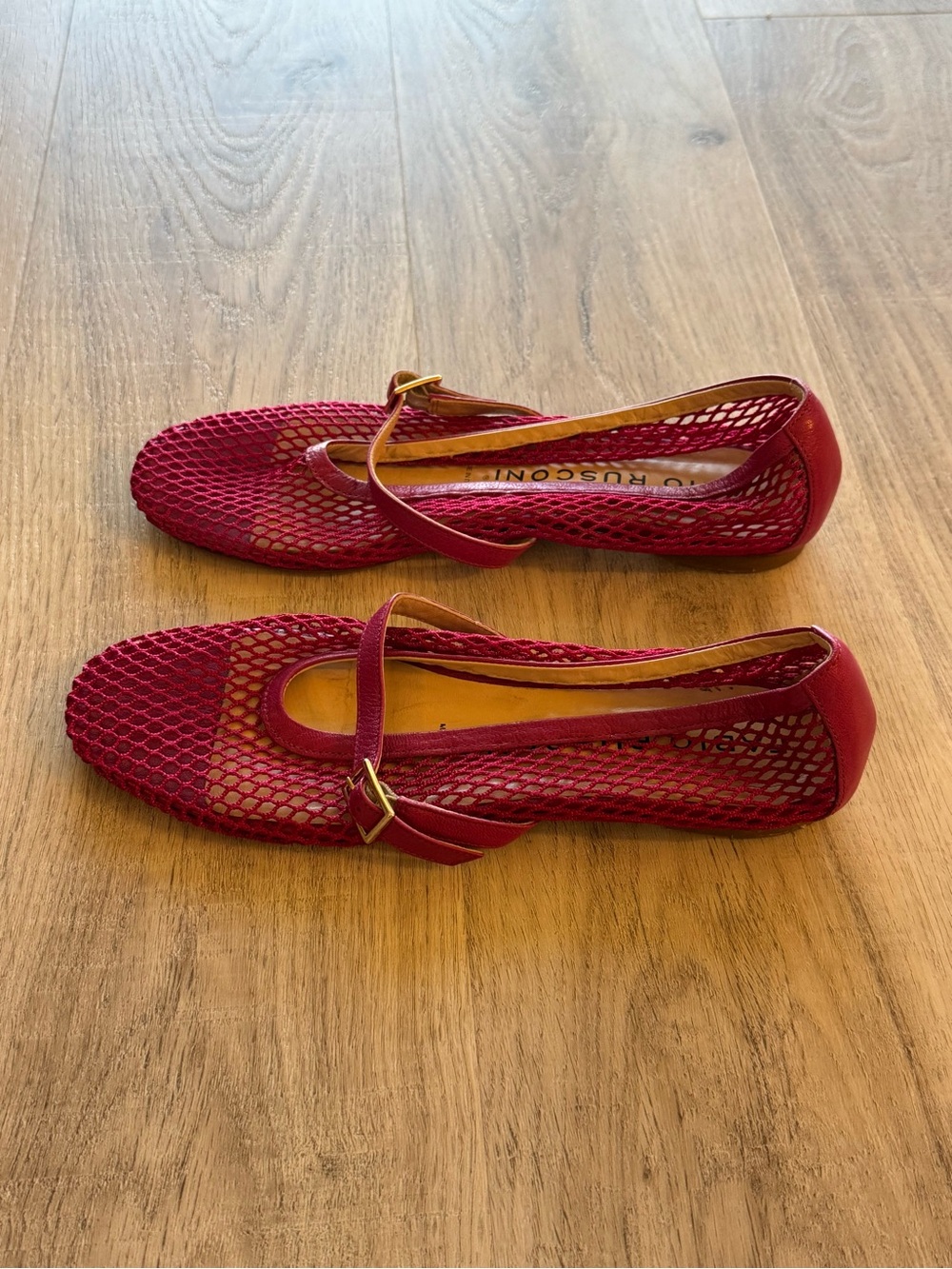 Anthropologie FABIO RUSCONI Marilu Mesh Ballet Flats size EU 40 US 10 Fucshia - Picture 2 of 7
